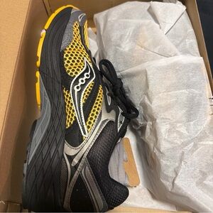 Saucony Men's Athletic Shoes in Yellow, Black, and Gray